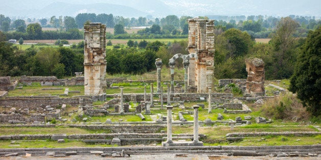 Ancient city remains of Filippous in Greece