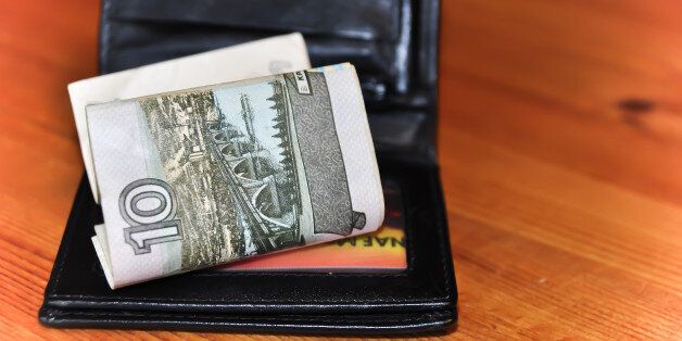 Russian banknotes and wallet
