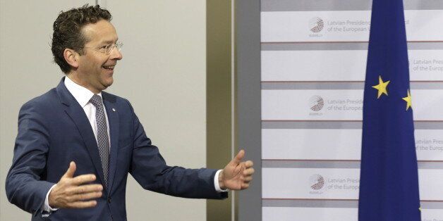 Netherlands' Minister of Finance and Eurogroup President Jeroen Dijsselbloem arrives to the informal meeting of Ministers for Economic and Financial Affairs (ECOFIN) in Riga, Latvia, April 25, 2015. REUTERS/Ints Kalnins