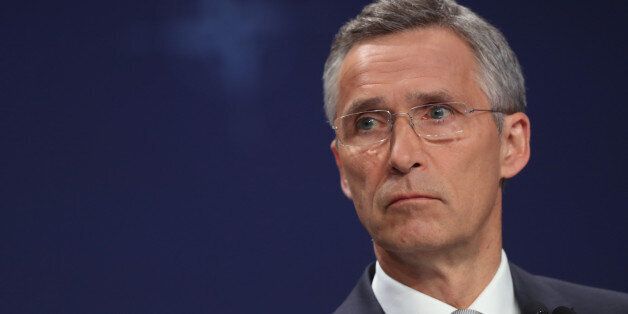 WARSAW, POLAND - JULY 09: NATO Secetary General Jens Stoltenberg speaks to the media at the Warsaw NATO Summit on July 9, 2016 in Warsaw, Poland. NATO member heads of state, foreign ministers and defense ministers are gathering for a two-day summit that will end later today. (Photo by Sean Gallup/Getty Images)