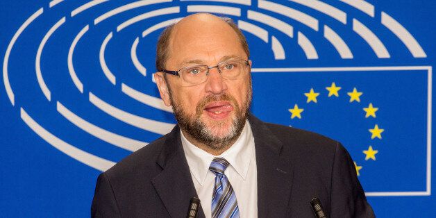 European Parliament President Martin Schultz speaks during a media conference at European Parliament in Brussels Friday, June 24, 2016. Voters in the United Kingdom voted in a referendum on Thursday to leave the 28-nation European Union. (AP Photo/Olivier Matthys)