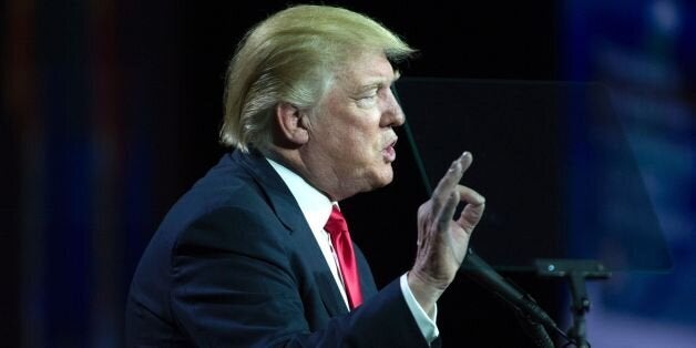 Republican presidential candidate Donald Trump addresses the audience at the 2016 Western Conservative Summit in Denver, Colorado on July 1, 2016. Trump is in Colorado for the first time since starting his presidential campaign. / AFP / Jason Connolly (Photo credit should read JASON CONNOLLY/AFP/Getty Images)