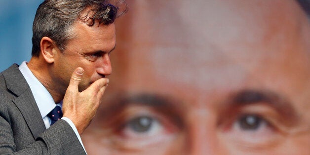 Austrian far right Freedom Party (FPOe) presidential candidate Norbert Hofer arrives for his final election rally in Vienna, Austria, May 20, 2016. REUTERS/Leonhard Foeger