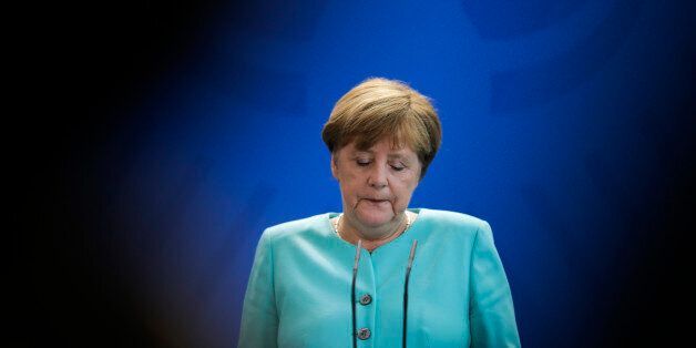 German Chancellor Angela Merkel speaks during a statement about the referendum in Britain at the chancellery in Berlin, Friday, June 24, 2016. Britain voted to leave the European Union after a bitterly divisive referendum campaign, according to tallies of official results Friday. (AP Photo/Markus Schreiber8