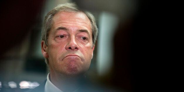 Leader of the UKIP, Nigel Farage, speaks with journalists in the press room of an EU summit in Brussels on Tuesday, June 28, 2016. EU heads of state and government meet Tuesday and Wednesday in Brussels for the first time since Britain voted to leave the European Union, throwing British and European politics into disarray. (AP Photo/Geoffroy Van der Hasselt)