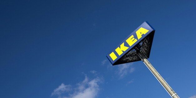 The IKEA logo is seen outside IKEA Concept Center, a furniture store and headquarters of the IKEA brand owner Inter IKEA, in Delft, the Netherlands March 16, 2016. REUTERS/Yves Herman
