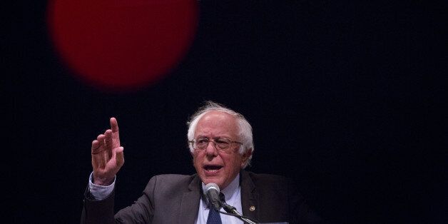 Senator Bernie Sanders, an independent from Vermont and 2016 Democratic presidential candidate, speaks during a campaign event in New York, U.S., on Thursday, June 23, 2016. In the two weeks since Hillary Clinton wrapped up the Democratic presidential primary, runner-up Sanders has promised to work hard to defeat Donald Trump but he's given no sign he'll soon embrace Clinton, his party's presumptive nominee. Photographer: John Taggart/Bloomberg via Getty Images