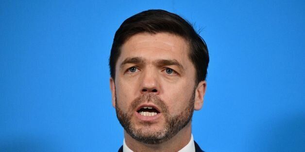 British Work and Pensions Secretary and Conservative MP, Stephen Crabb, speaks during a news conference in central London on June 29, 2016, where he announced his candidacy for the leadership of the Conservative Party.British Prime Minister David Cameron's successor will be announced on September 9 after nominations are submitted by June 30 at the latest, the Conservative Party said. Britain has been pitched into uncertainty by the result of the June 23 referendum, with Cameron announcing his re