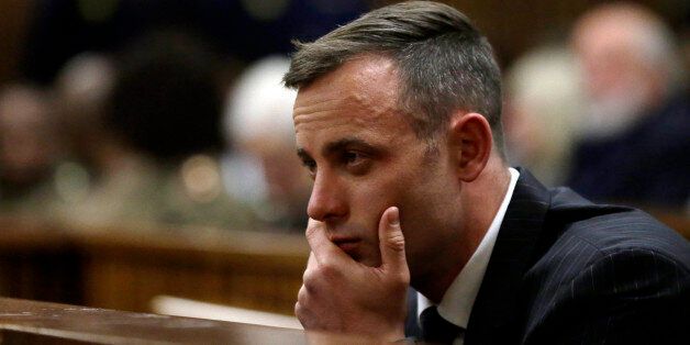 PRETORIA, SOUTH AFRICA - JUNE 13: Oscar Pistorius sits in the dock during his sentencing hearing at North Gauteng High Court don June 13, 2016 in Pretoria, South Africa. Having had his conviction upgraded to murder in December 2015, Paralympian athlete Oscar Pistorius is attending his sentencing hearing and will be returned to jail for the murder of his girlfriend, Reeva Steenkamp, on February 14, 2013. The hearing is expected to last five days. (Photo by Themba Hadebe - Pool/Getty Images)