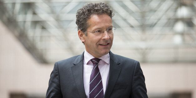 Jeroen Dijsselbloem, Dutch finance minister and head of the group of euro-area finance ministers, arrives to give a statement prior to a Eurogroup meeting of European finance ministers in Brussels, Belgium, on Tuesday, May 24, 2016. Five years after handing Greece the biggest sovereign-debt write-off in history, European policy makers have come full circle to the point they had all hoped to avoid: a real discussion on debt relief. Photographer: Jasper Juinen/Bloomberg via Getty Images