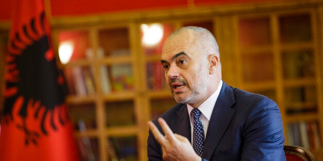 TIRANA, ALBANIA - JUNE 14: Edi Rama, Prime Minister of Albania on June 14, 2016 in Tirana, Albania. (Photo by Thomas Trutschel/Photothek via Getty Images) ***Local Caption***