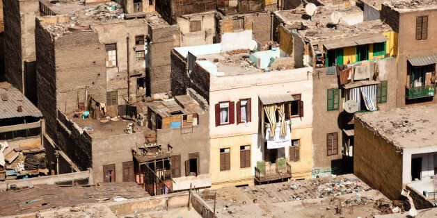 Slum dwellings in Cairo Egypt