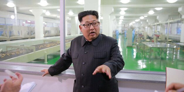 North Korea leader Kim Jong Un visits the remodeled Pyongyang Cornstarch Factory in this undated photo released by North Korea's Korean Central News Agency (KCNA) on June 16, 2016. KCNA/ via REUTERS ATTENTION EDITORS - THIS PICTURE WAS PROVIDED BY A THIRD PARTY. REUTERS IS UNABLE TO INDEPENDENTLY VERIFY THE AUTHENTICITY, CONTENT, LOCATION OR DATE OF THIS IMAGE. FOR EDITORIAL USE ONLY. NOT FOR SALE FOR MARKETING OR ADVERTISING CAMPAIGNS. NO THIRD PARTY SALES. NOT FOR USE BY REUTERS THIRD PARTY DISTRIBUTORS. SOUTH KOREA OUT. NO COMMERCIAL OR EDITORIAL SALES IN SOUTH KOREA. THIS PICTURE IS DISTRIBUTED EXACTLY AS RECEIVED BY REUTERS, AS A SERVICE TO CLIENTS.