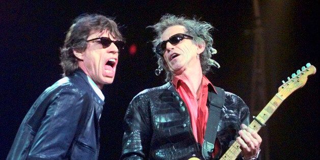 FILE - In this Monday, March 22, 1999, file photo, Mick Jagger, left, and Keith Richards perform