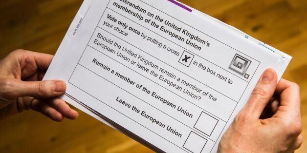 A British national receives her postal ballot paper, on May 30, 2016 in Berlin for the upcoming EU referendum scheduled for June 23rd.British citizens that have lived abroad for less than 15 years are eligible to vote but around two million Brits wont be able to in the UKs upcoming referendum on its membership in the European Union. / AFP / ODD ANDERSEN (Photo credit should read ODD ANDERSEN/AFP/Getty Images)
