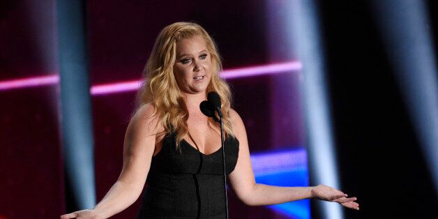 Honoree Amy Schumer addresses the audience at the 2015 BAFTA Los Angeles Britannia Awards at the Beverly Hilton on Friday, Oct. 30, 2015, in Beverly Hills, Calif. (Photo by Chris Pizzello/Invision/AP)