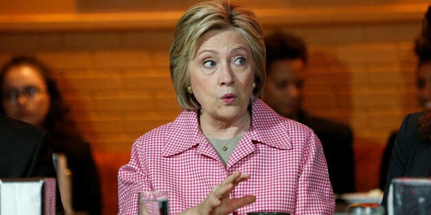 Democratic U.S. presidential candidate Hillary Clinton speaks during a meeting with community leaders in Oakland, California, U.S. May 27, 2016. REUTERS/Stephen Lam