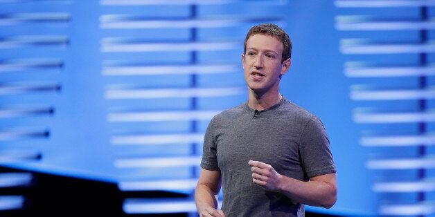 FILE- In this April 12, 2016, file photo, Facebook CEO Mark Zuckerberg speaks during the keynote address at the F8 Facebook Developer Conference in San Francisco. Facebook say Monday, May 23, that it is dropping its reliance on news outlets to help determine what gets posted as a