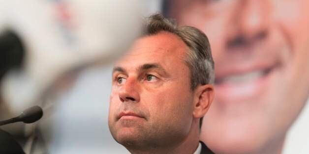Former right-wing Austrian Freedom Party (FPOe) presidential candidate Norbert Hofer attends a news conference in Vienna, Austria, on May 24, 2016.Hofer the previous day was narrowly defeated by Austrian President-elect Alexander Van der Bellen, who had won the presidential elections run-off over Hofer by just a few thousands of votes. / AFP / JOE KLAMAR (Photo credit should read JOE KLAMAR/AFP/Getty Images)