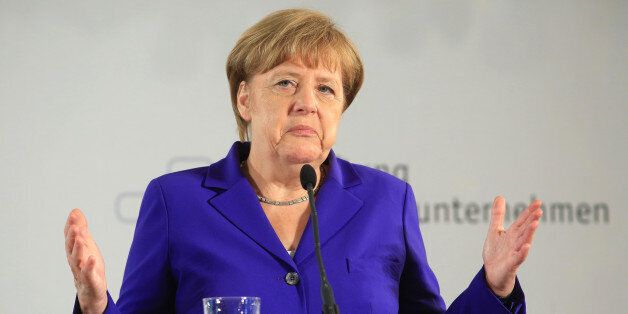 Angela Merkel, Germany's chancellor, reacts during a Future of the European Union (EU) news conference in Berlin, Germany, on Friday, June 10, 2016. Germany's lower house of parliament today approved the disbursement of a pending bailout tranche to Greece, according to an official from Merkel's Christian Union bloc, who asked not to be identified because decision hasn't been made public. Photographer: Krisztian Bocsi/Bloomberg via Getty Images