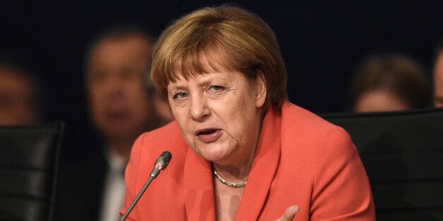 German Chancellor Angela Merkel speaks during the World Humanitarian Summit in Istanbul, Turkey, May 23, 2016. REUTERS/Ozan Kose/Pool