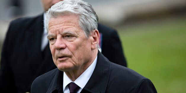 KIRKWALL, SCOTLAND - MAY 31: German President Joachim Gauck attends commemorations of the 100th anniversary of the Battle of Jutland at St Magnus Cathedral on May 31, 2016 in Kirkwall, Scotland. The event marks the centenary of the largest naval battle of World War One where more than 6,000 Britons and 2,500 Germans died in the Battle of Jutland fought near the coast of Denmark on 31 May and 1 June 1916. (Photo by James Glossop - WPA Pool/Getty Images)