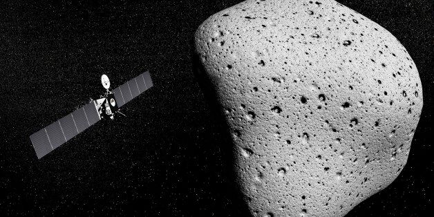Rosetta probe and comet 67P Churyumov-Gerasimenko.