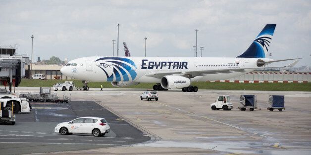 An EgyptAir Airlines passenger jet is towed on the tarmac before departure from Charles de Gaulle airport, operated by Aeroports de Paris, in Roissy, France, on Thursday, May 19, 2016. Egypt deployed naval ships to search for an EgyptAir Airbus A320 en route to Cairo from Paris that went missing overnight off the coast of the North African country with 66 people on board. Photographer: Christophe Morin/Bloomberg via Getty Images