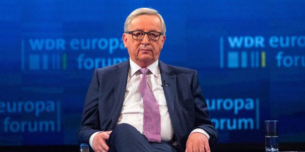 Jean-Claude Juncker, president of the European Commission, looks on during a Europe in crisis mode panel discussion in Berlin, Germany, on Thursday, May 12, 2016. Juncker said the U.K. mustn't expect business-as-usual treatment from the EU should Britons vote to leave the bloc in their June 23 referendum. Photographer: Krisztian Bocsi/Bloomberg via Getty Images