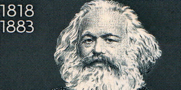 Soviet USSR postage stamp with Karl Marx,1968