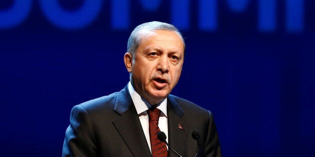 Turkish President Tayyip Erdogan speaks during the opening ceremony of the World Humanitarian Summit in Istanbul, Turkey, May 23, 2016. REUTERS/Osman Orsal