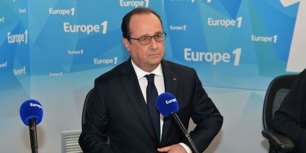 France's President Francois Hollande prepares to speak during a morning radio show on France's Europe 1 station on May 17, 2016 in Paris. French President Francois Hollande on May 17 ruled out withdrawing the labour market reforms which have sparked street protests for weeks and led to a vote of no-confidence in the government. 'I will not give way,' Hollande said in an interview with Europe 1 radio. AFP PHOTO / POOL / MIGUEL MEDINA / AFP / POOL / MIGUEL MEDINA (Photo credit should read MIGUEL MEDINA/AFP/Getty Images)