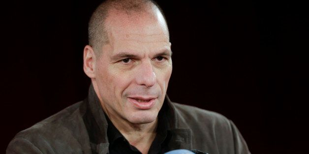 Former Greek finance minister Yanis Varoufakis attends a news conference about the launch of a new left-wing pan-Europe political movement called 'Democracy in Europe Movement 2025' in Berlin, Germany, Tuesday, Feb. 9, 2016. (AP Photo/Markus Schreiber)