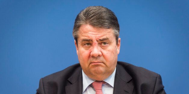BERLIN, GERMANY - APRIL 27: German Economy Minister and Vice Chancellor Sigmar Gabriel during a press conference about electro mobility on April 27, 2016 in Berlin, Germany. (Photo by Florian Gaertner/Photothek via Getty Images)