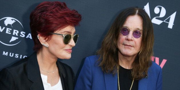 Sharon Osbourne, left, and Ozzy Osbourne arrive at the LA Premiere of