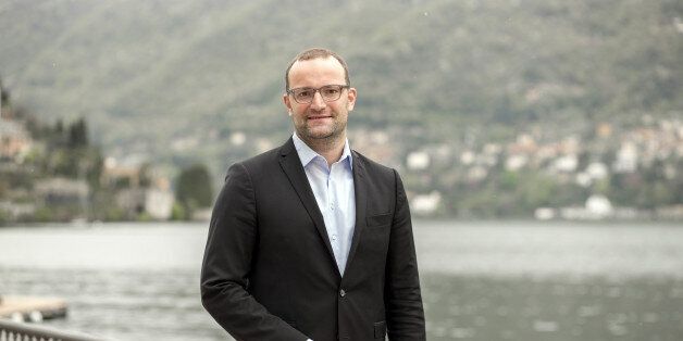 Jens Spahn, Germany's deputy finance minister, poses for a photograph at the Ambrosetti Forum in Cernobbio, Italy, on Friday April 8, 2016. 'We still need these pension reforms, which is quite crucial, and the privatization fund, which is very crucial for Germany,' Spahn said when asked about Greek bailout review. Photographer: Alessia Pierdomenico/Bloomberg via Getty Images