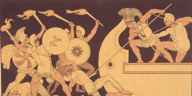 In Greek mythology, the Trojan War was waged against the city of Troy by the Achaeans (Greeks) after Paris of Troy stole Helen from her husband Menelaus, the king of Sparta. The war is among the most important events in Greek mythology and was narrated in many works of Greek literature, including the Iliad and the Odyssey by Homer.