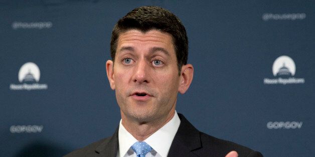 House Speaker Paul Ryan of Wis., speaks during a news conference on Capitol Hill in Washington, Wednesday,...