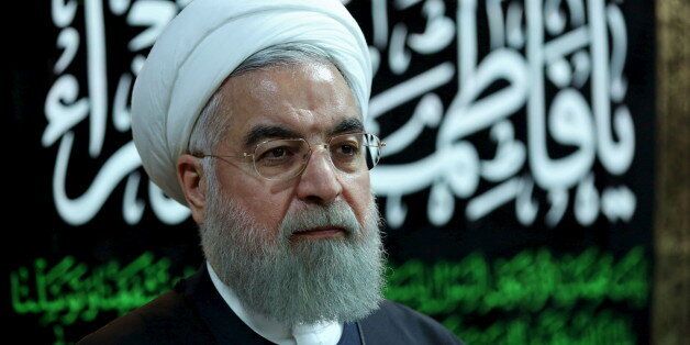 Iranian President Hassan Rouhani attends a ceremony mourning the death of Fatima, daughter of Prophet Mohammad, in Tehran February 22, 2016. Friday's vote for Iran's parliament and the Assembly of Experts, the body that will pick the next supreme leader, have assumed an importance well beyond the perennial battles between hardliners entrenched in power and reformists seeking to unseat them. Picture taken February 22, 2016. REUTERS/President.ir/Handout ATTENTION EDITORS - THIS IMAGE WAS PROVIDED BY A THIRD PARTY. REUTERS IS UNABLE TO INDEPENDENTLY VERIFY THE AUTHENTICITY, CONTENT, LOCATION OR DATE OF THIS IMAGE. IT IS DISTRIBUTED EXACTLY AS RECEIVED BY REUTERS, AS A SERVICE TO CLIENTS. FOR EDITORIAL USE ONLY. NOT FOR SALE FOR MARKETING OR ADVERTISING CAMPAIGNS. NO RESALES. NO ARCHIVE.