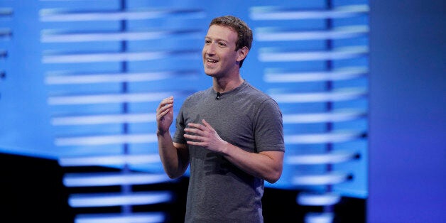 Facebook CEO Mark Zuckerberg during the keynote address at the F8 Facebook Developer Conference Tuesday, April 12, 2016, in San Francisco. Facebook says people who use its Messenger chat service will soon be able to order flowers, request news articles and talk with businesses by sending them direct text messages. At its annual conference for software developers, Zuckerberg said the company is releasing new tools that businesses can use to build