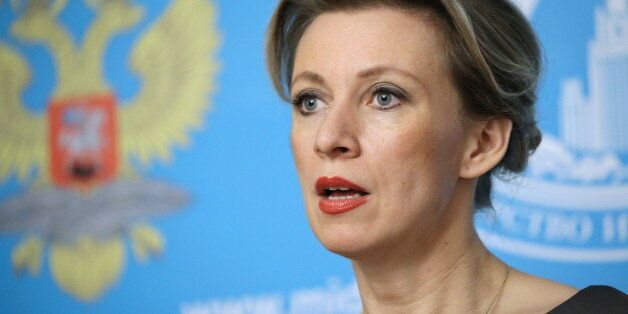 MOSCOW, RUSSIA. MARCH 17, 2016. The spokeswoman of the Russian Ministry of Foreign Affairs, Maria Zakharova, gives a press briefing. Artyom Geodakyan/TASS (Photo by Artyom Geodakyan\TASS via Getty Images)