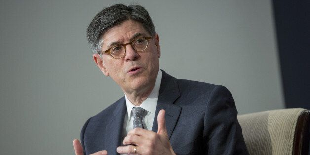 Jacob 'Jack' Lew, U.S. Treasury secretary, speaks at the Carnegie Endowment for International Peace in Washington, D.C., U.S., on Wednesday, March 30, 2016. Lew said companies will need to make their own calculations about doing business with Iran after the implementation of an international nuclear agreement earlier this year. Photographer: Andrew Harrer/Bloomberg via Getty Images