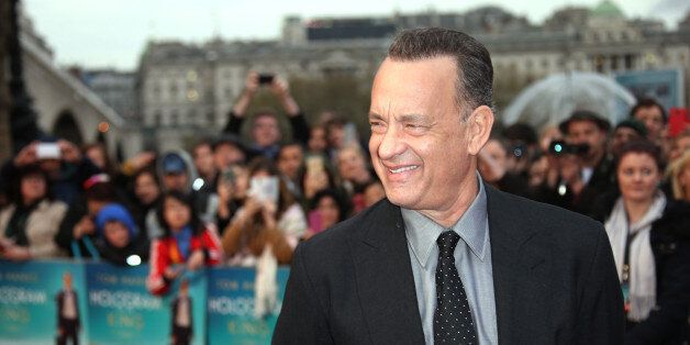 Actor Tom Hanks poses for photographers upon arrival at the premiere of the film 'A Hologram For The King' in London, Monday, April 25, 2016. (Photo by Joel Ryan/Invision/AP)