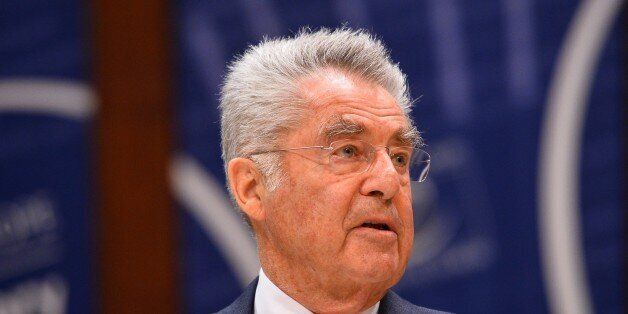 STASBOURG, FRANCE - APRIL 20: Austrian President Heinz Fischer addresses the Parliamentary Assembly of the Council of Europe (PACE) in Strasbourg, France on April 20, 2016. (Photo by Mustafa Yalcin/Anadolu Agency/Getty Images)