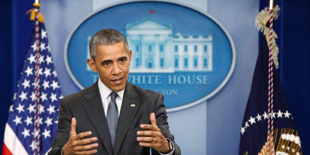 U.S. President Barack Obama delivers remarks on the economy in the White House press briefing room in Washington April 5, 2016. REUTERS/Gary Cameron