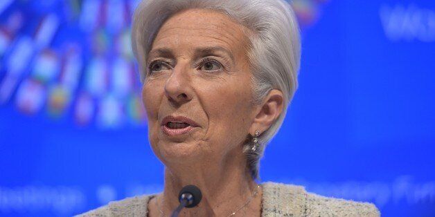 International Monetary Fund Managing Director Christine Lagarde speaks during a press conference during the 2016 International Monetary Fund, World Bank Spring Meetings at IMF headquarters on April 14, 2016. / AFP / MANDEL NGAN (Photo credit should read MANDEL NGAN/AFP/Getty Images)