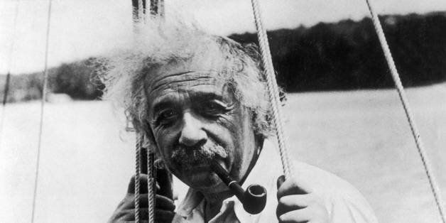 UNSPECIFIED - JANUARY 01: The German physicist Albert EINSTEIN on his small sailboat while on vacation, around 1950. (Photo by Keystone-France/Gamma-Keystone via Getty Images)
