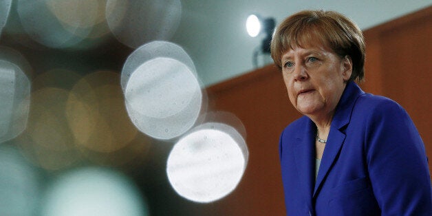 German Chancellor Angela Merkel attends the weekly cabinet meeting at the chancellery in Berlin, Germany, April 20, 2016. REUTERS/Hannibal Hanschke