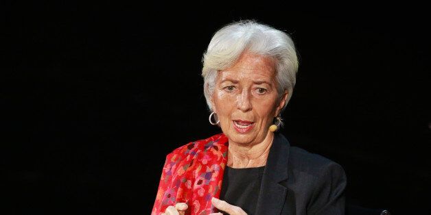 Christine Lagarde, Managing Director of the International Monetary Fund, speaks during the Women In The World conference in the Manhattan borough of New York April 7, 2016. REUTERS/Lucas Jackson