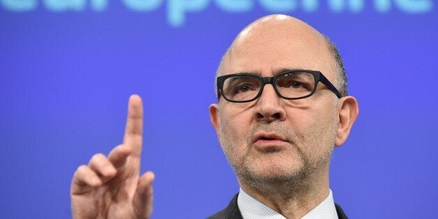 EU Commissioner for Economic and Financial Affairs, Taxation and Customs Pierre Moscovici gives a press conference to present the European Commission's adopted Opinion on Portugal's 2016 Draft Budgetary Plan on February 5, 2016 at EU Headquarters in Brussels. / AFP / JOHN THYS (Photo credit should read JOHN THYS/AFP/Getty Images)